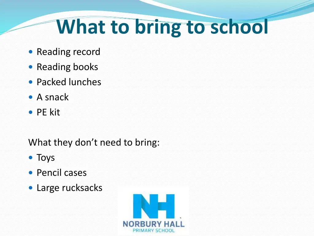 what to bring to school