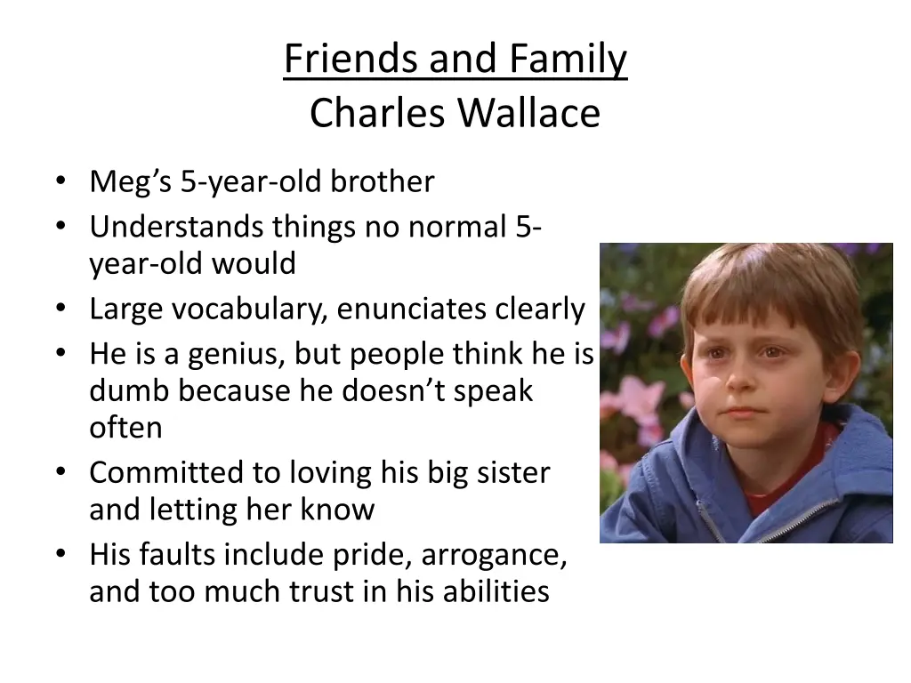 friends and family charles wallace