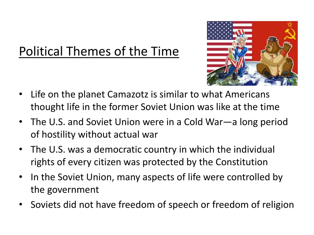 political themes of the time