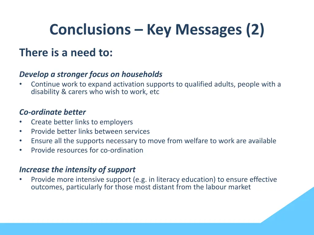 conclusions key messages 2