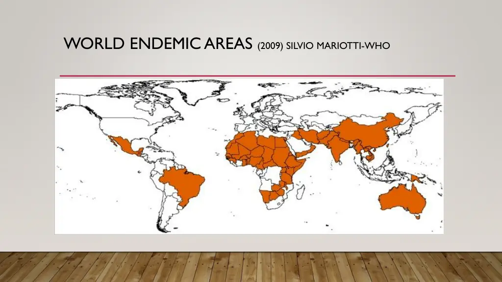 world endemic areas 2009 silvio mariotti who