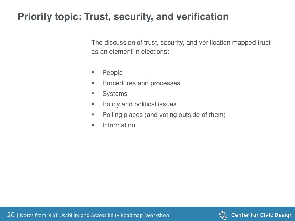 priority topic trust security and verification