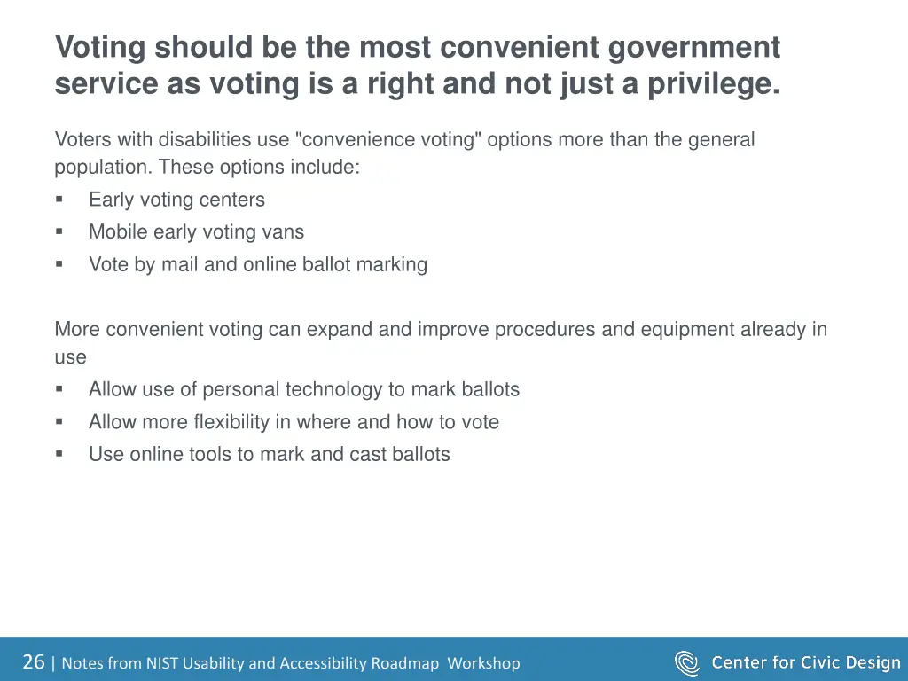 voting should be the most convenient government