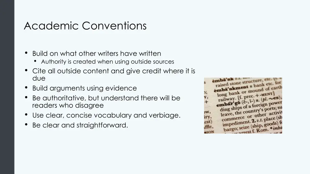 academic conventions