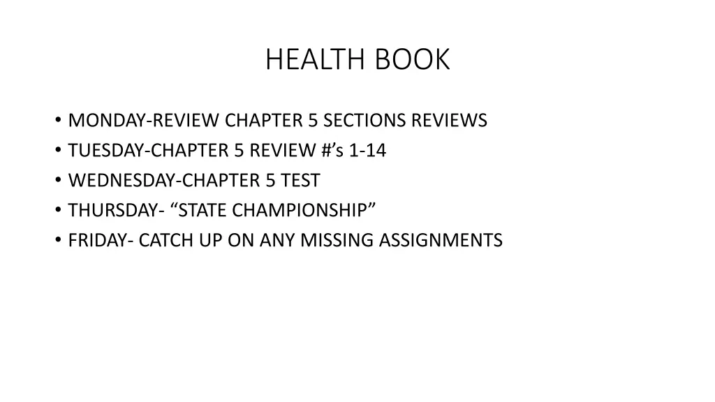 health book