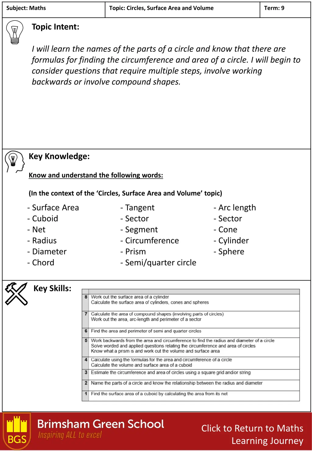 subject maths 16