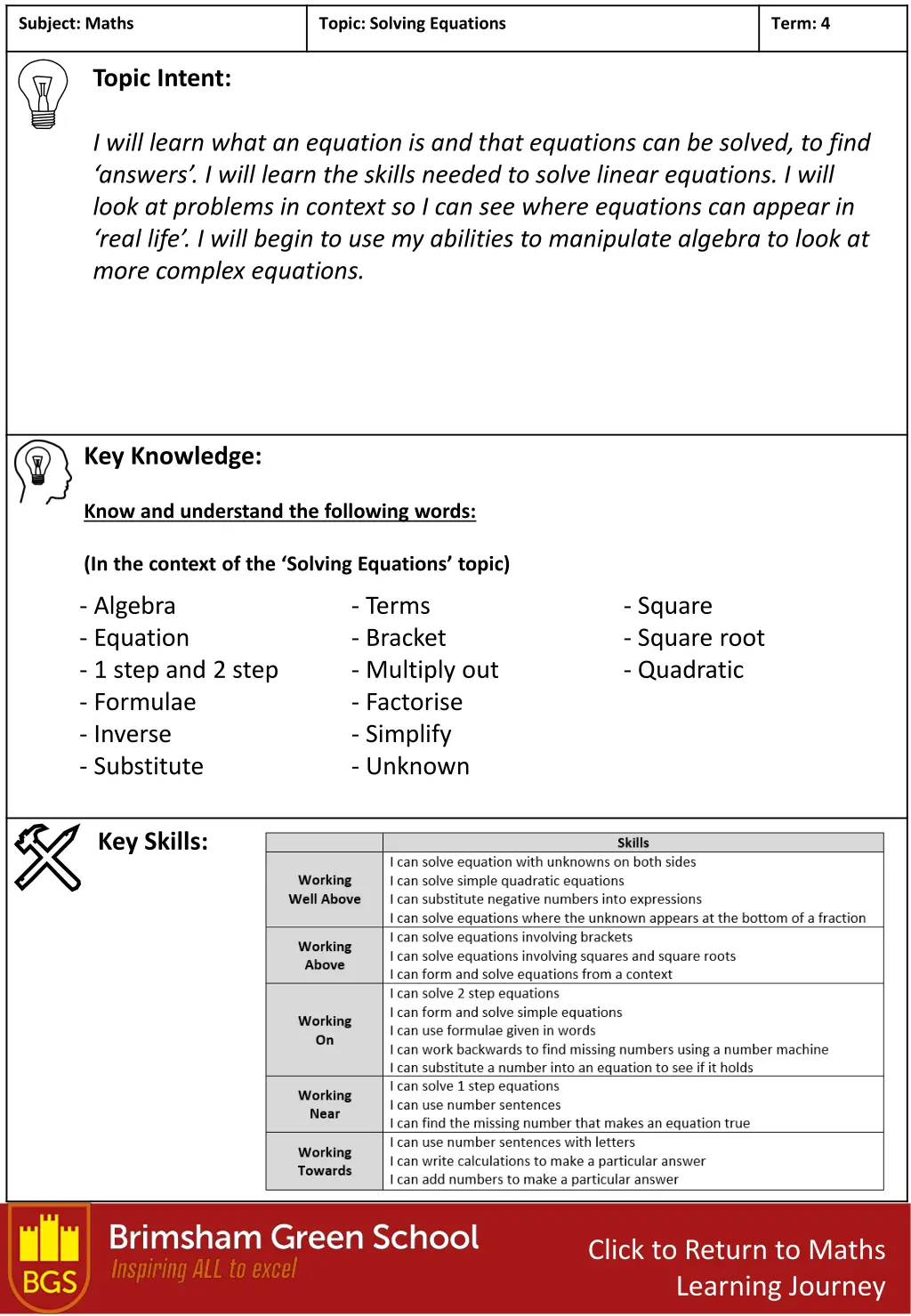 subject maths 7