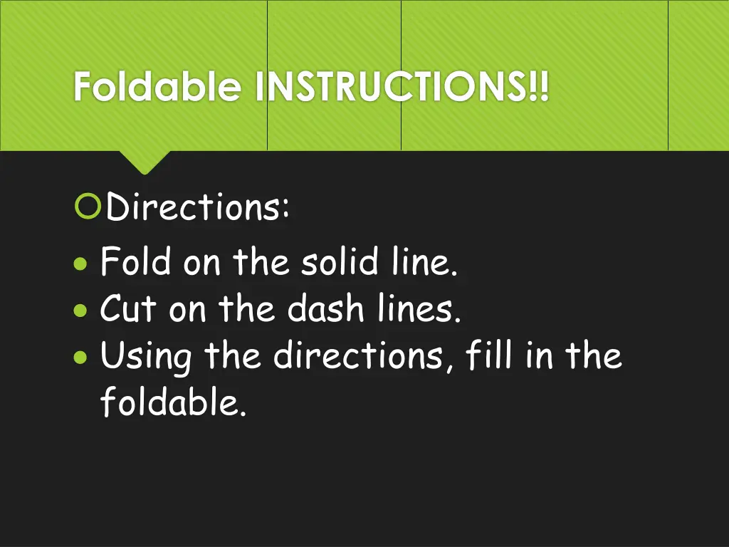 foldable instructions