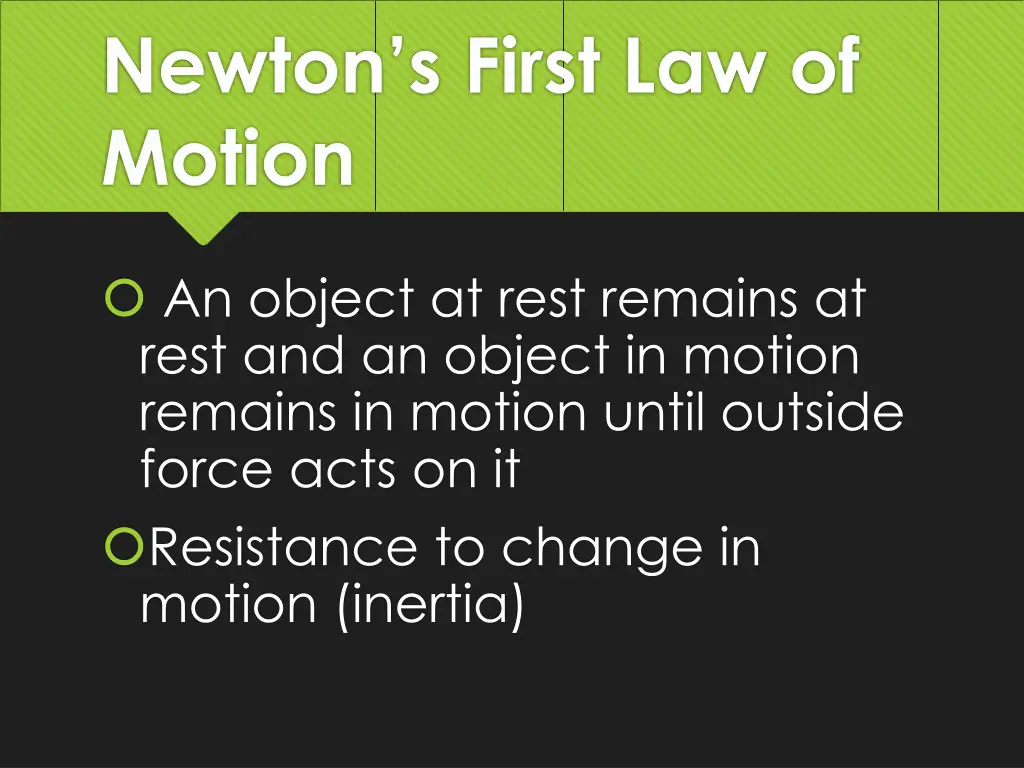 newton s first law of motion