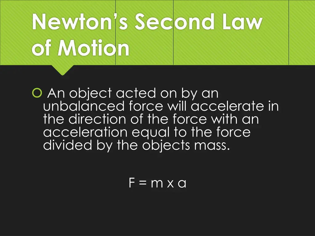 newton s second law of motion