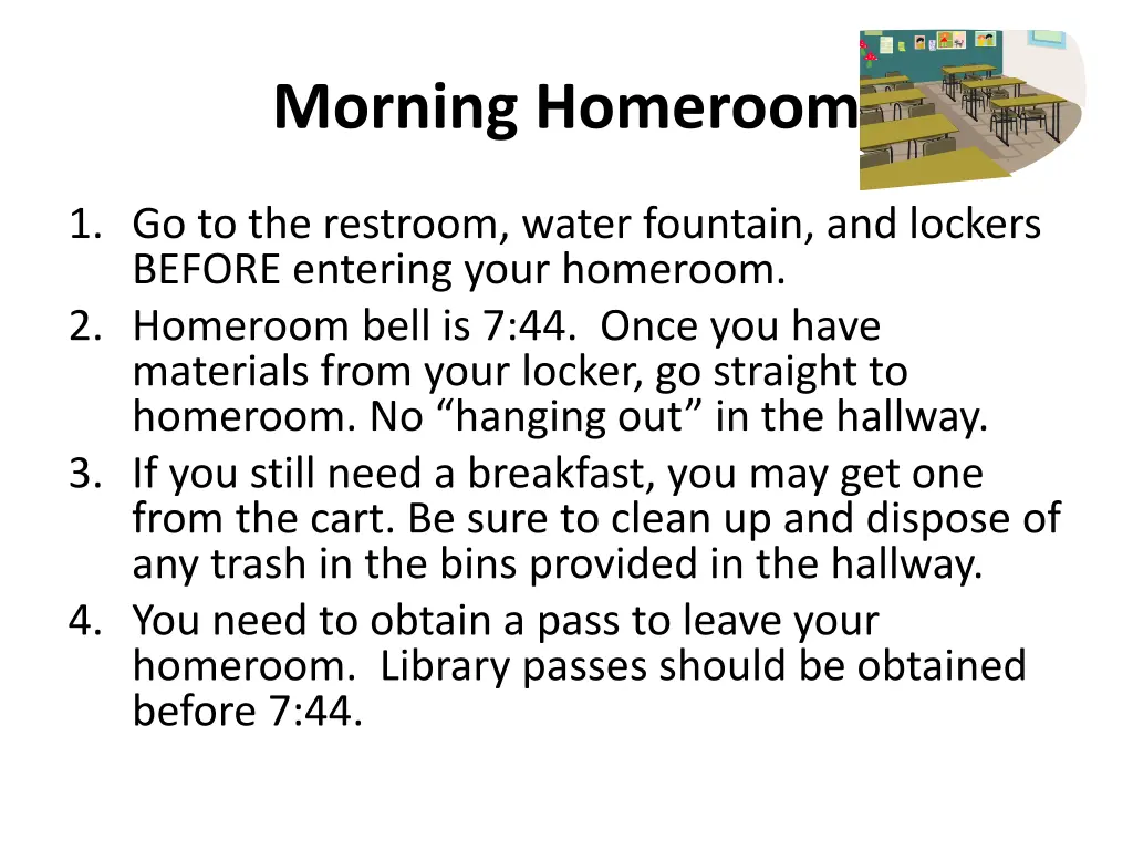 morning homeroom