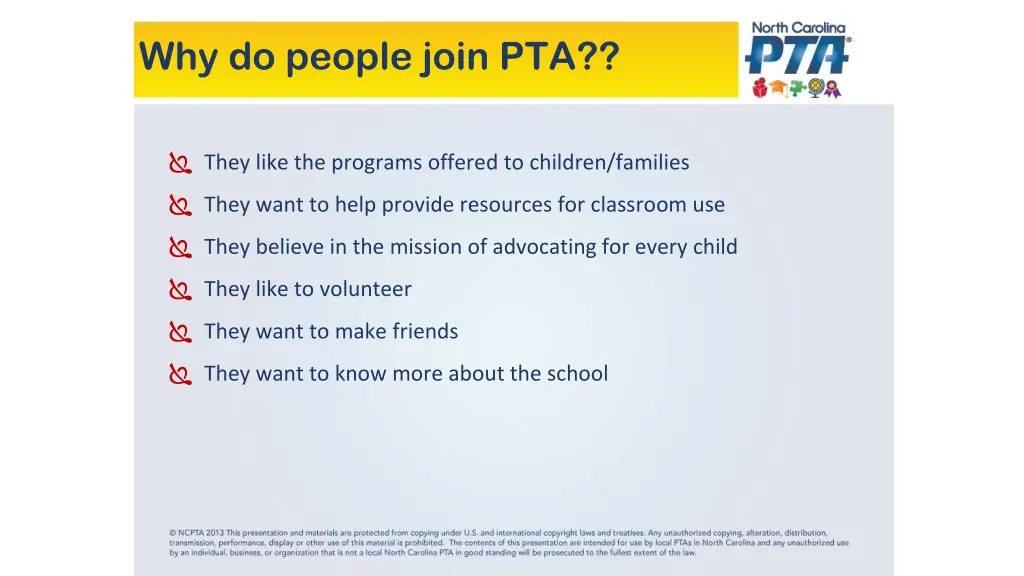 why do people join pta