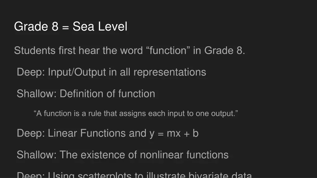 grade 8 sea level