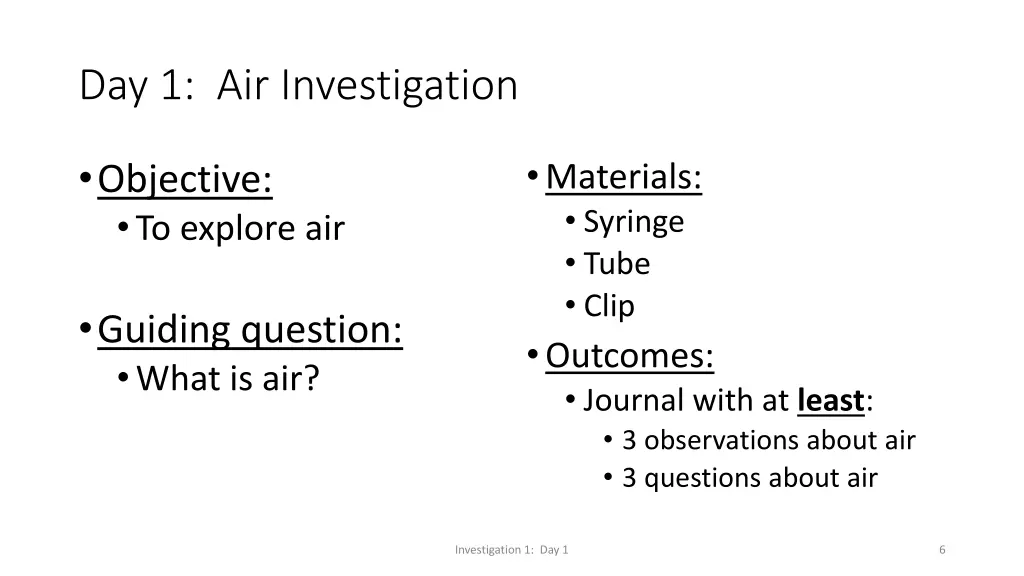 day 1 air investigation