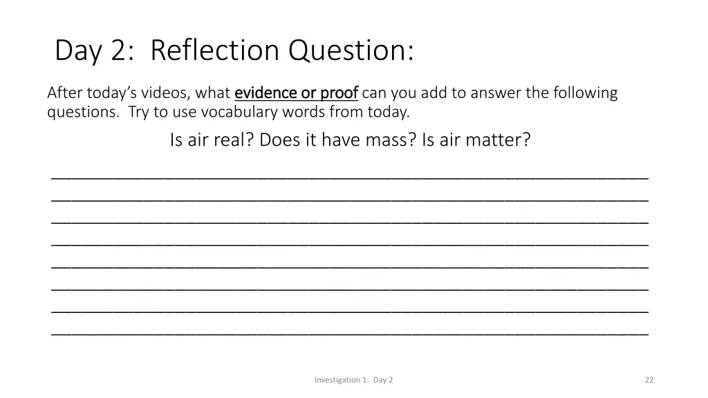 day 2 reflection question