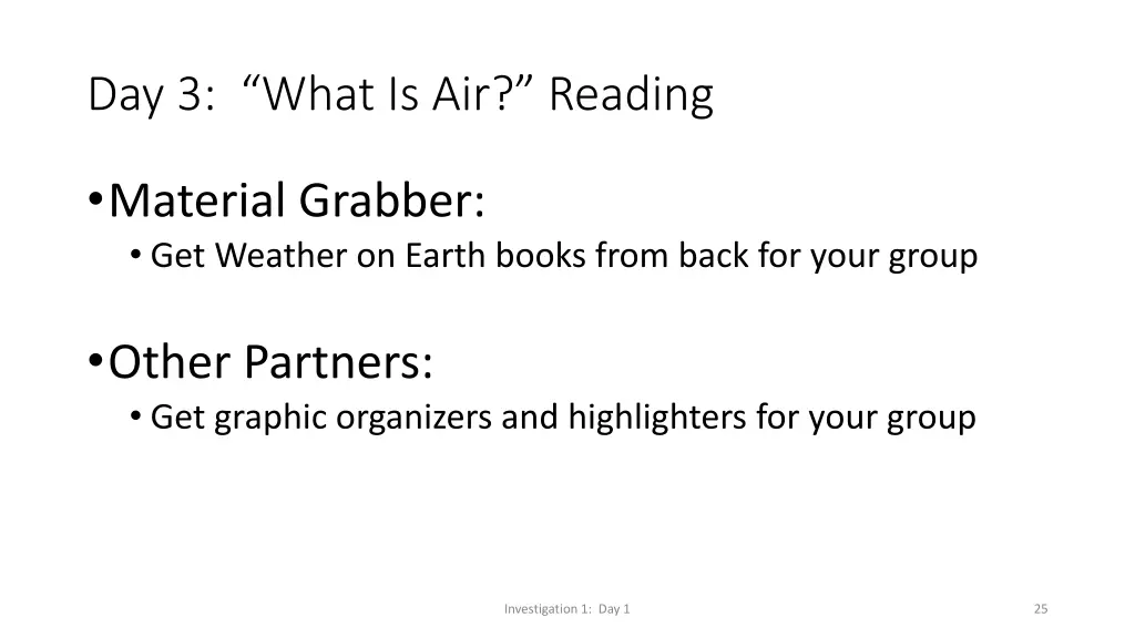 day 3 what is air reading