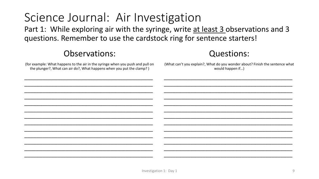 science journal air investigation part 1 while