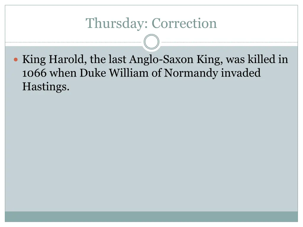 thursday correction 1