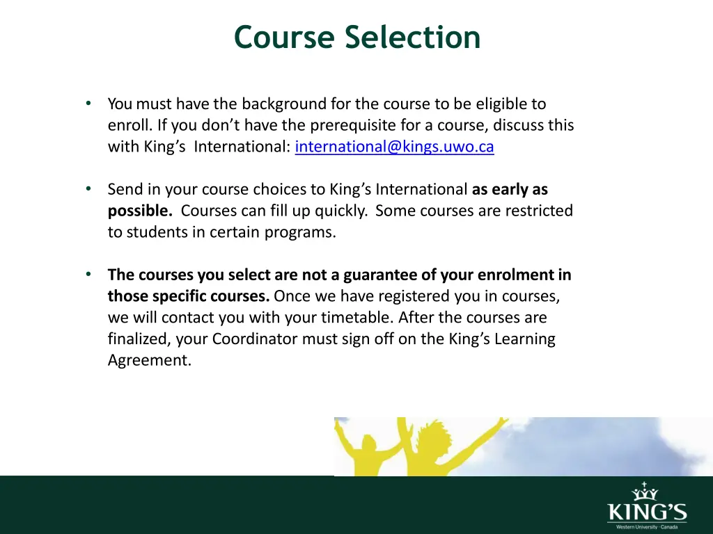 course selection