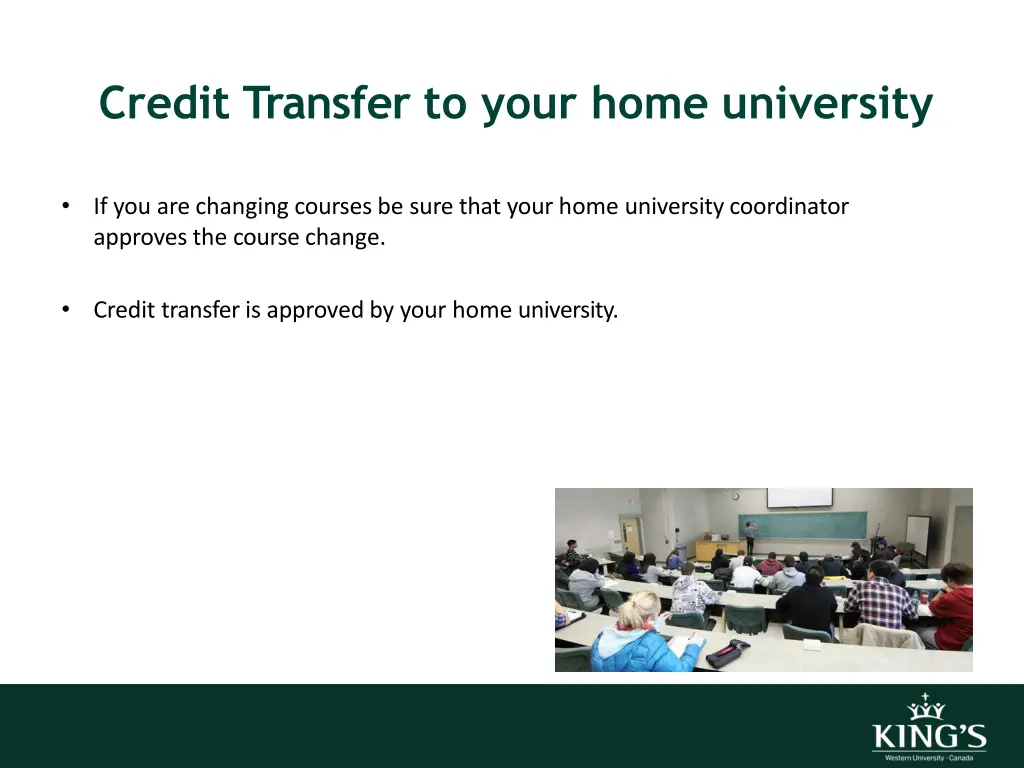 credit transfer to your home university