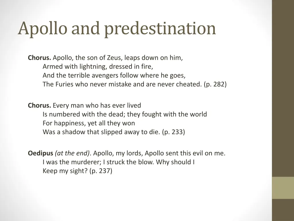 apollo and predestination 1