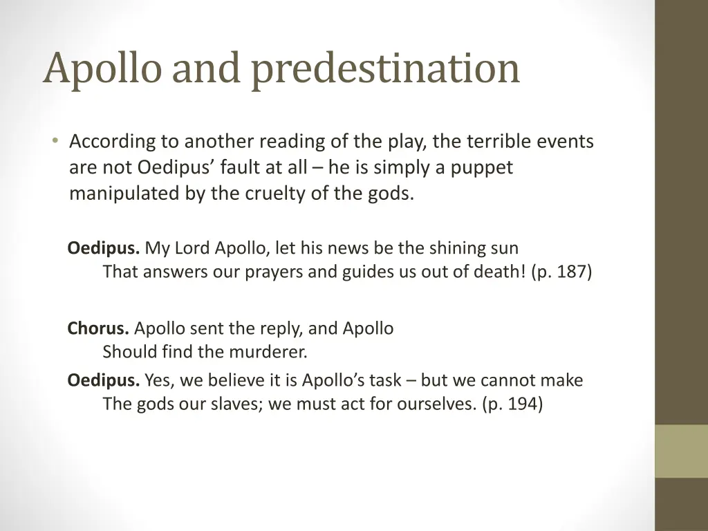 apollo and predestination