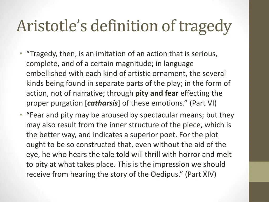 aristotle s definition of tragedy