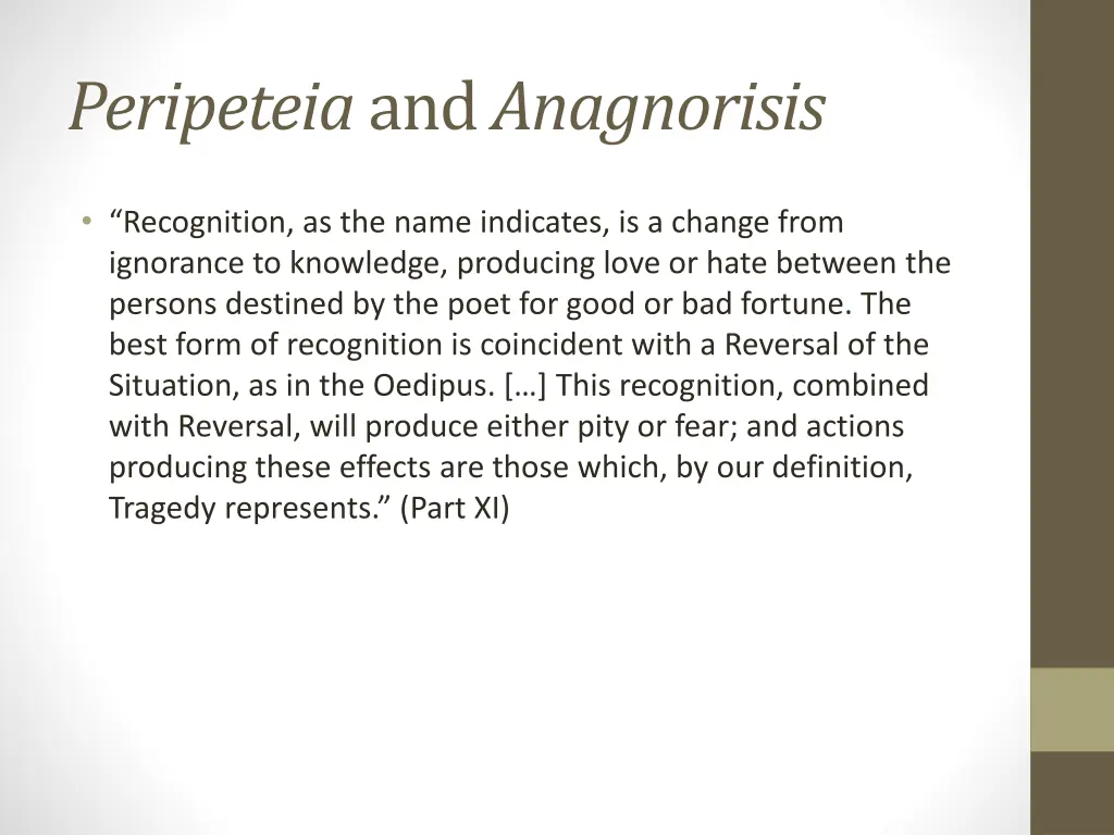 peripeteia and anagnorisis 1