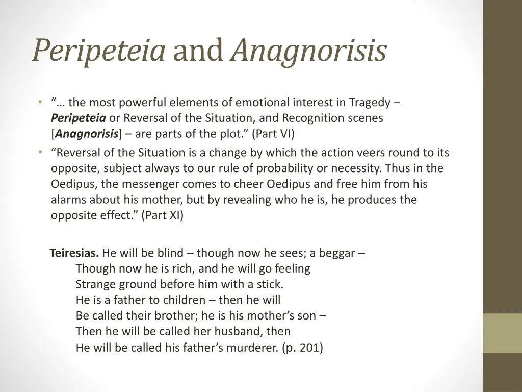 peripeteia and anagnorisis