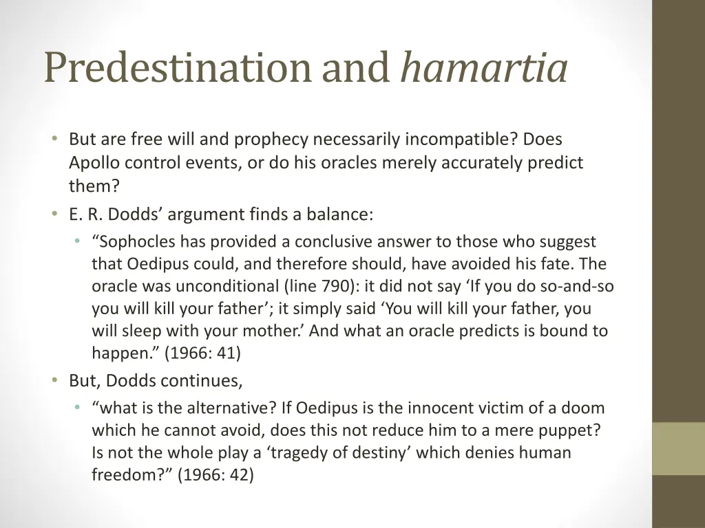 predestination and hamartia