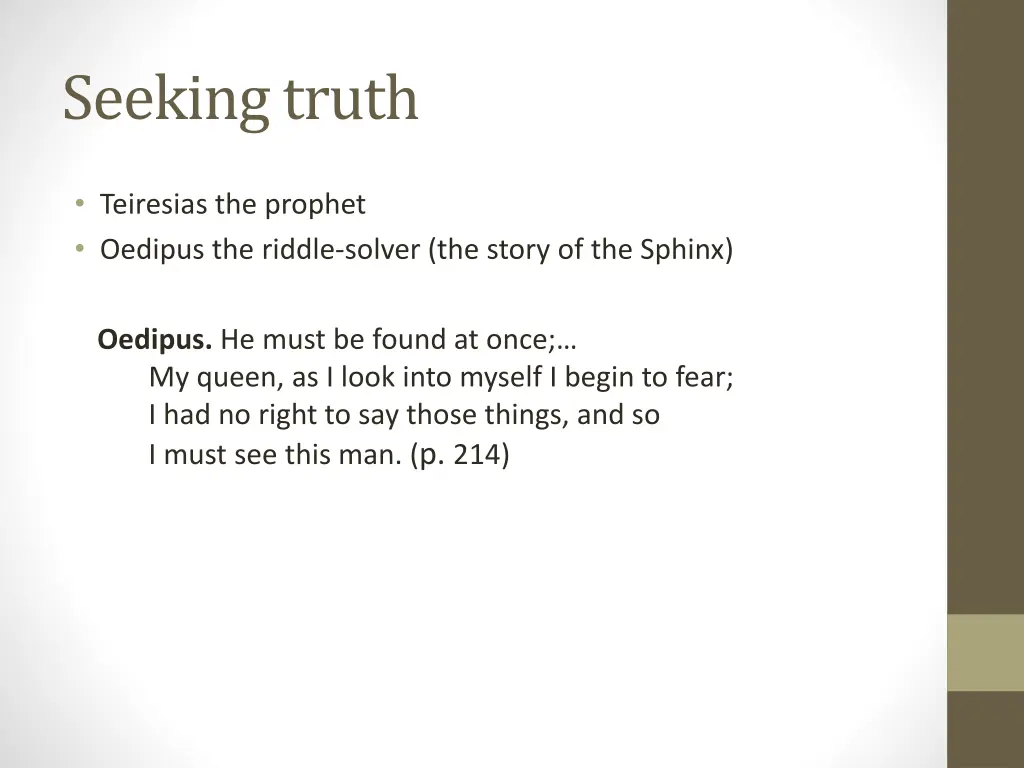 seeking truth