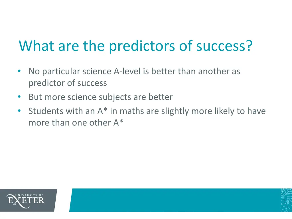 what are the predictors of success 1