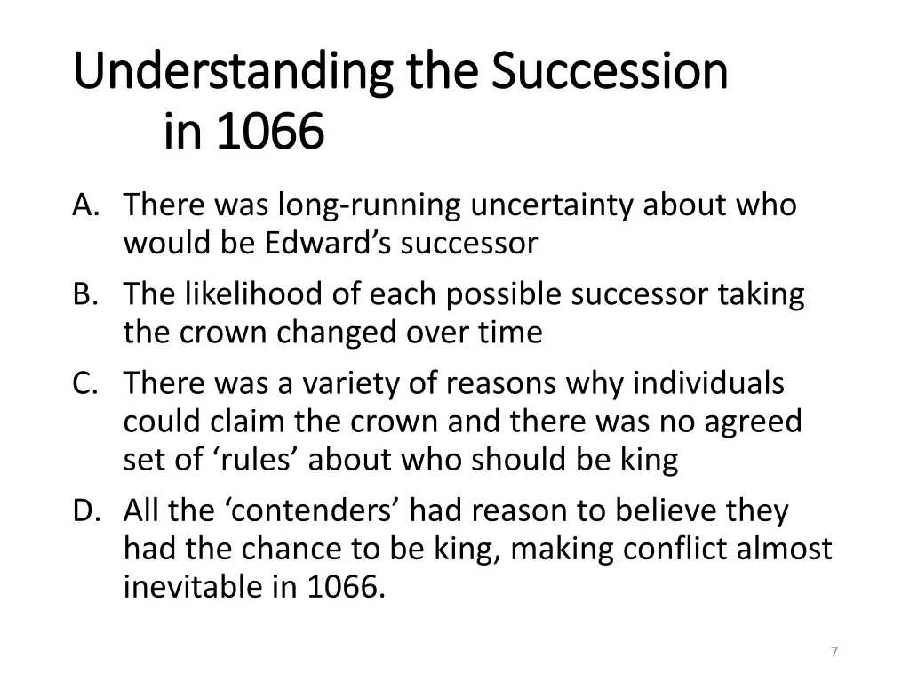 understanding the succession understanding