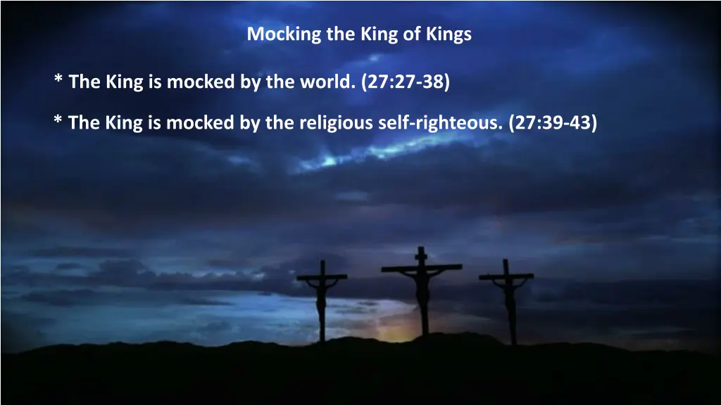 mocking the king of kings 1