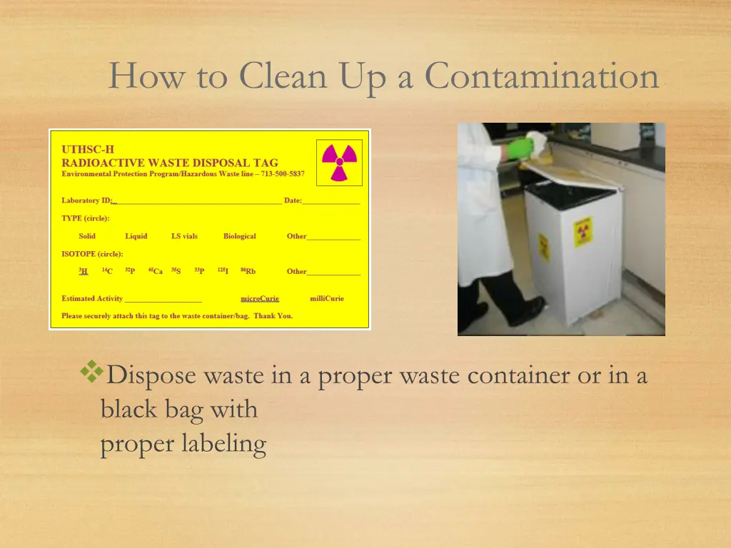 how to clean up a contamination 1