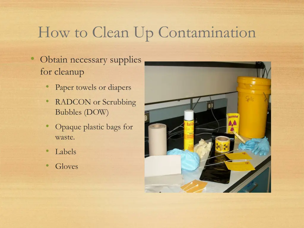 how to clean up contamination 1