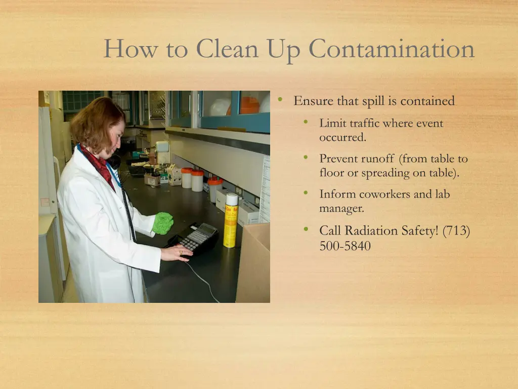 how to clean up contamination