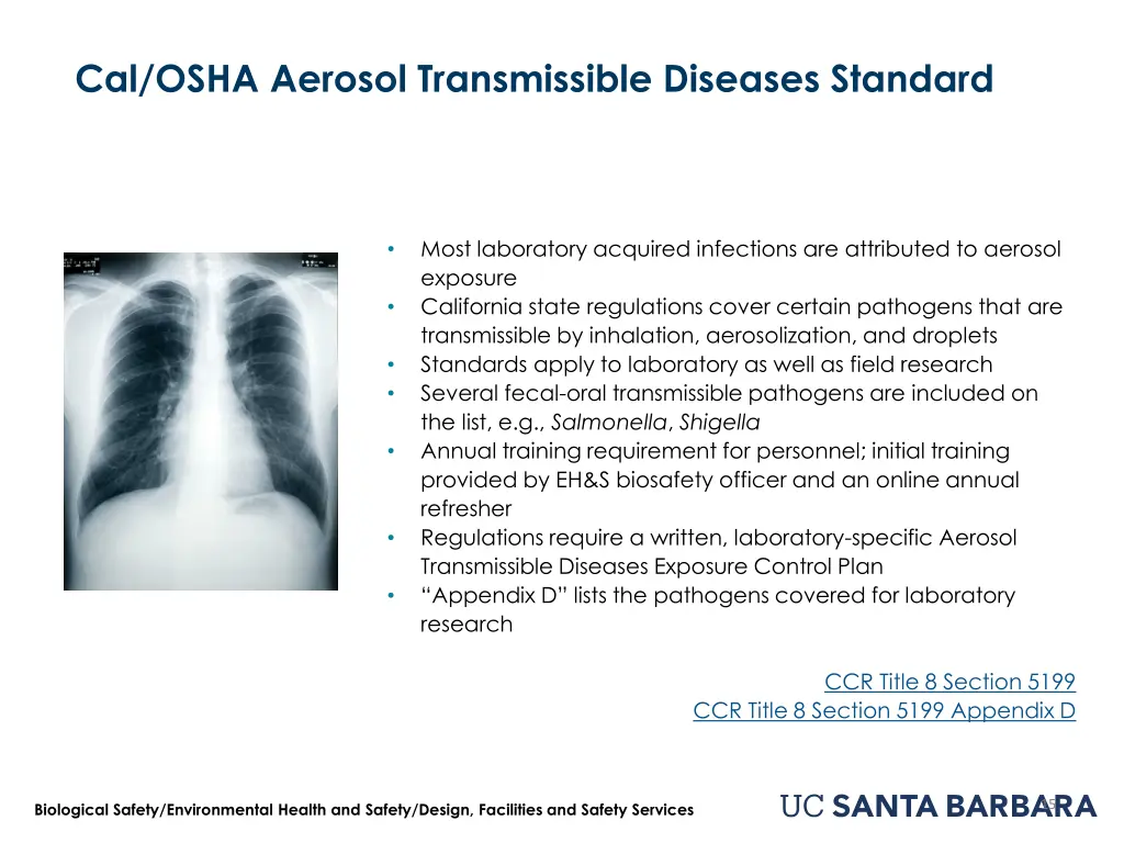 cal osha aerosol transmissible diseases standard