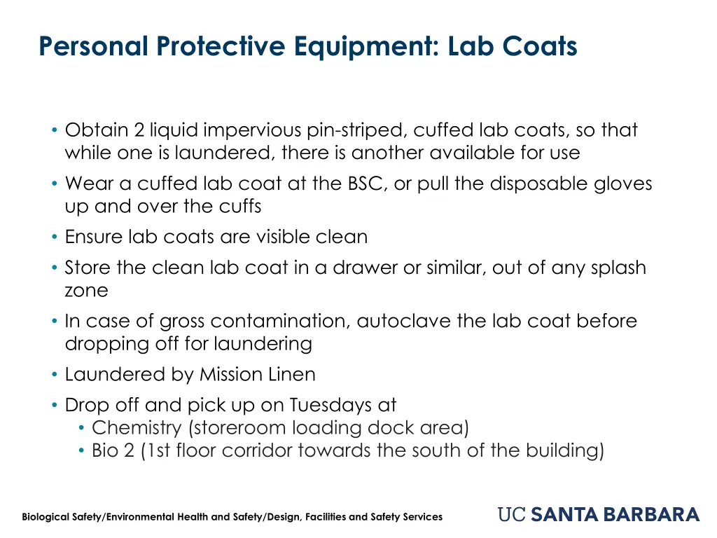 personal protective equipment lab coats