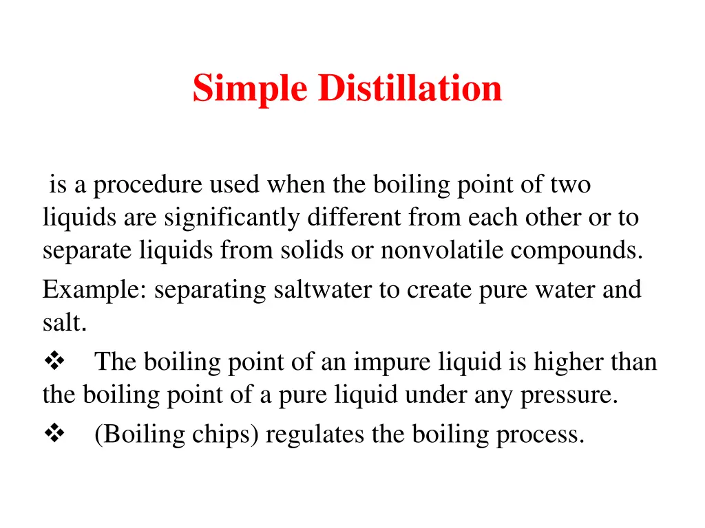 simple distillation