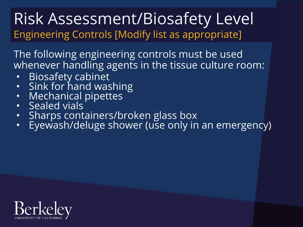 risk assessment biosafety level engineering