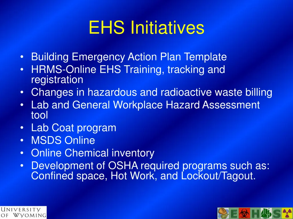 ehs initiatives