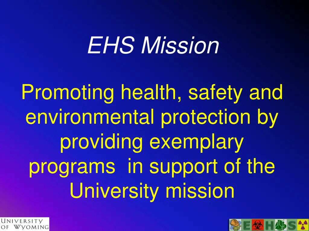 ehs mission