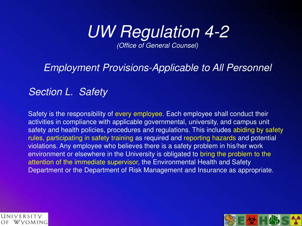 uw regulation 4 2 office of general counsel