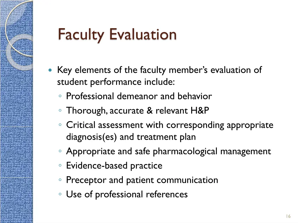 faculty evaluation