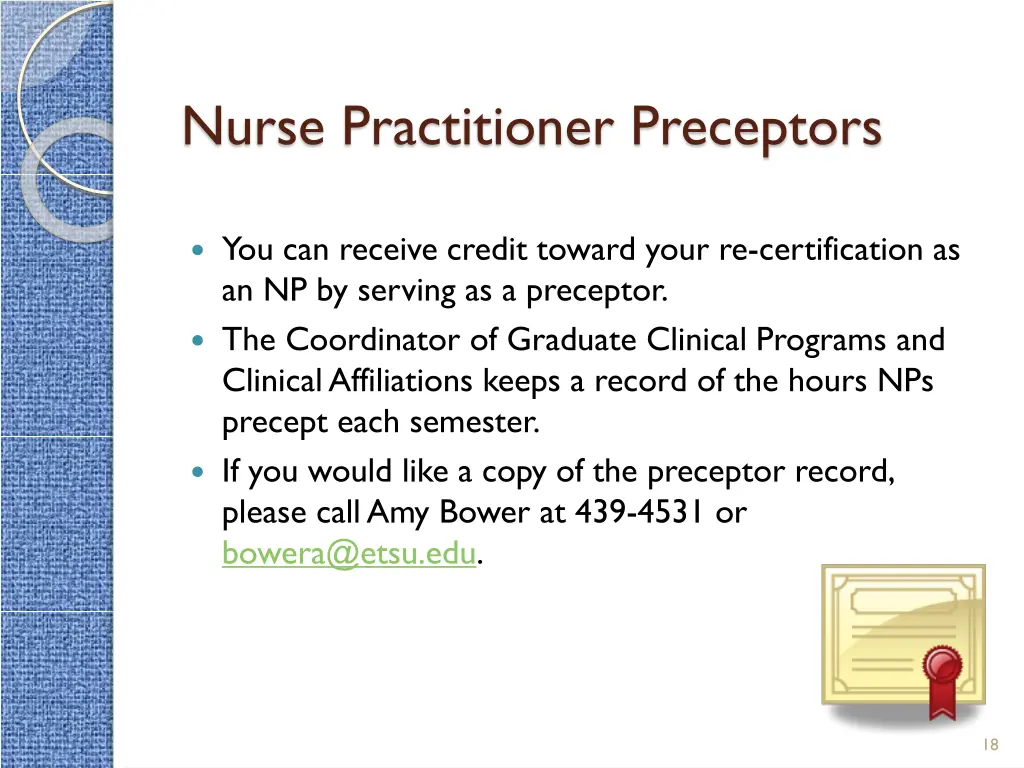 nurse practitioner preceptors