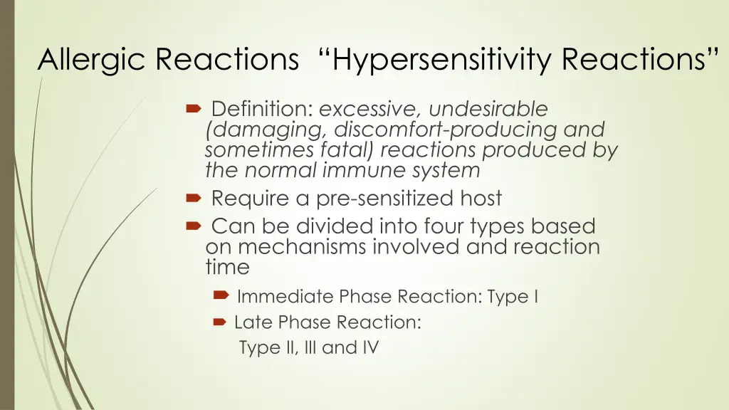 allergic reactions hypersensitivity reactions