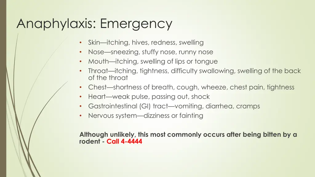 anaphylaxis emergency