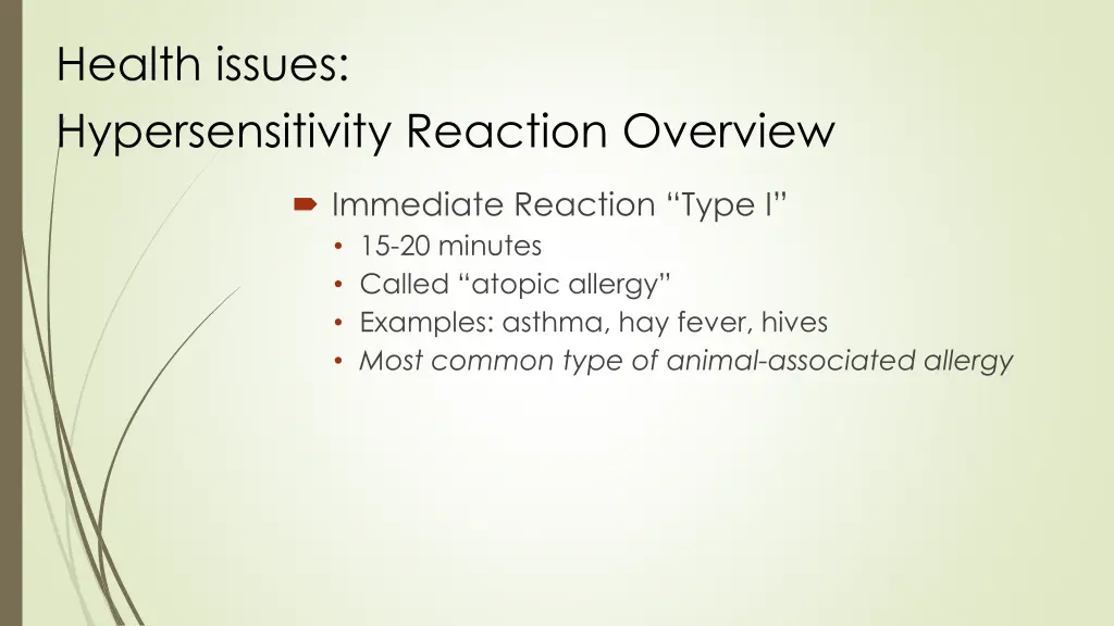 health issues hypersensitivity reaction overview