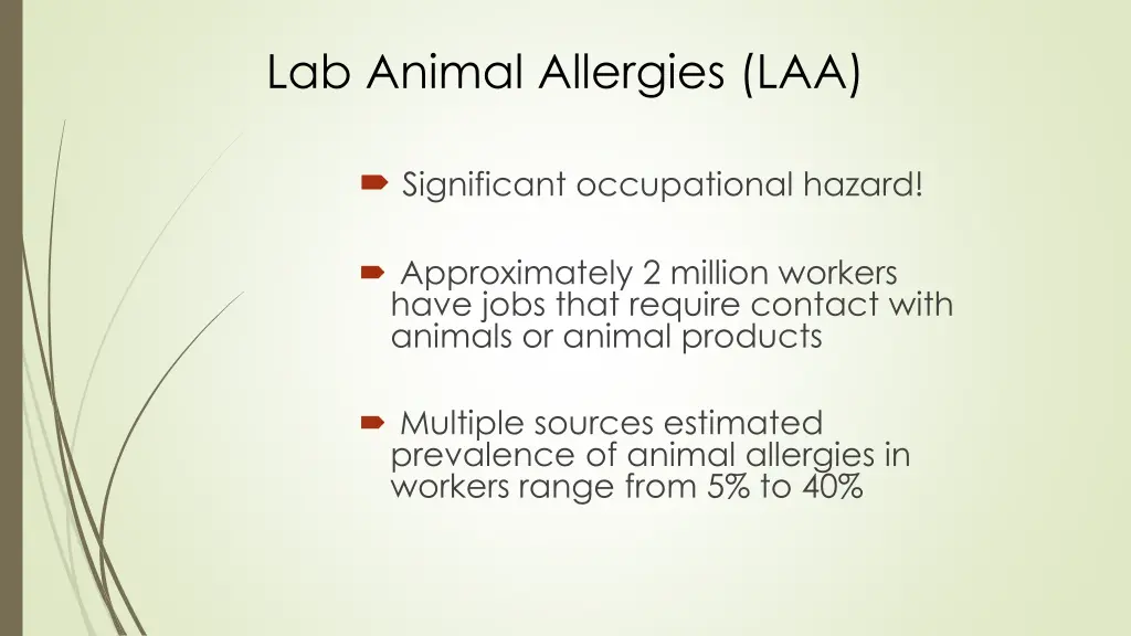 lab animal allergies laa